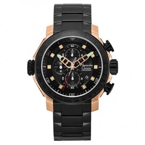 Alexandre Christie AC 6565 Rosegold Black Steel MCBBRBA